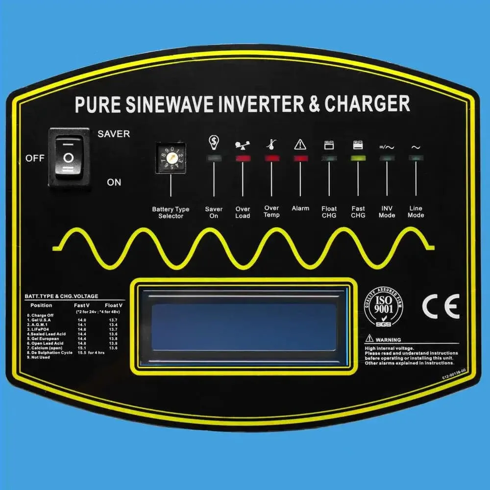 SunGoldPower 10000W 24V SPLIT PHASE PURE SINE WAVE SOLAR INVERTER CHARGER