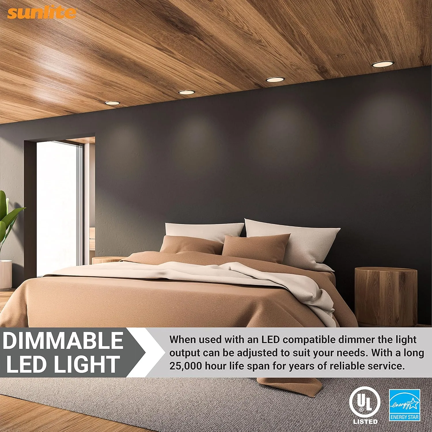 Sunlite LED BR30 Recessed Light Bulb, 10.5 Watt (65w Equivalent), 800 Lumens, Medium E26 Base, Dimmable Flood, UL Listed, 2700K Soft White, 6 Count