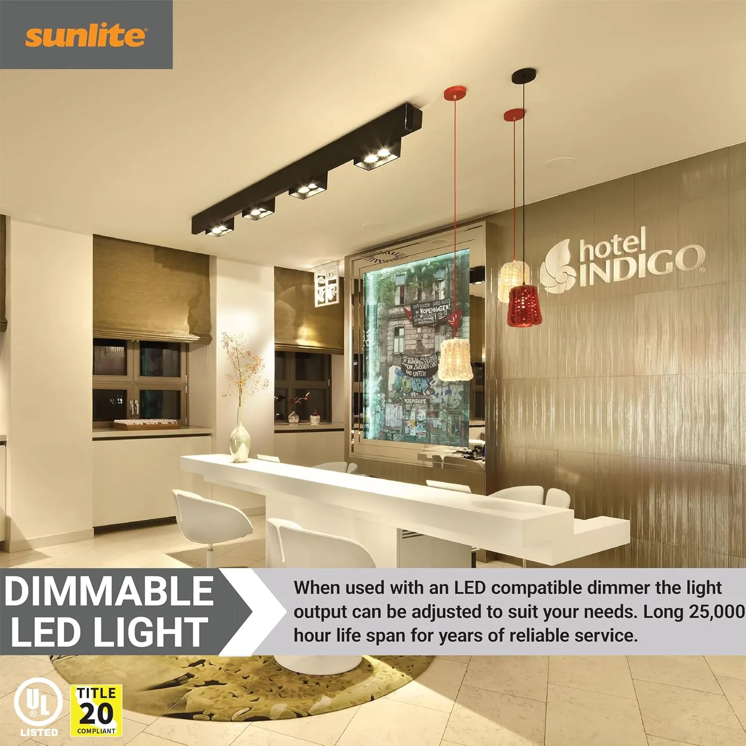 Sunlite LED MR16 Reflector Spotlight Bulb, 7 Watts (50W Equivalent) 12V, 500 LM, 90 CRI, GU5.3 Bi-Pin Base, Dimmable, Title-20 Compliant, UL Listed, 3000K Warm White, 6 Pack