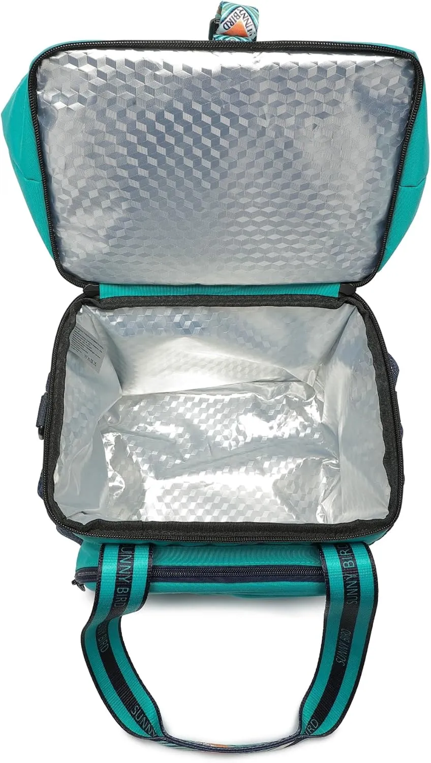 SUNNY BIRD Dual Compartment Lunch Bag Insulated Lunch Box for Women and Men (Turquoise Green)