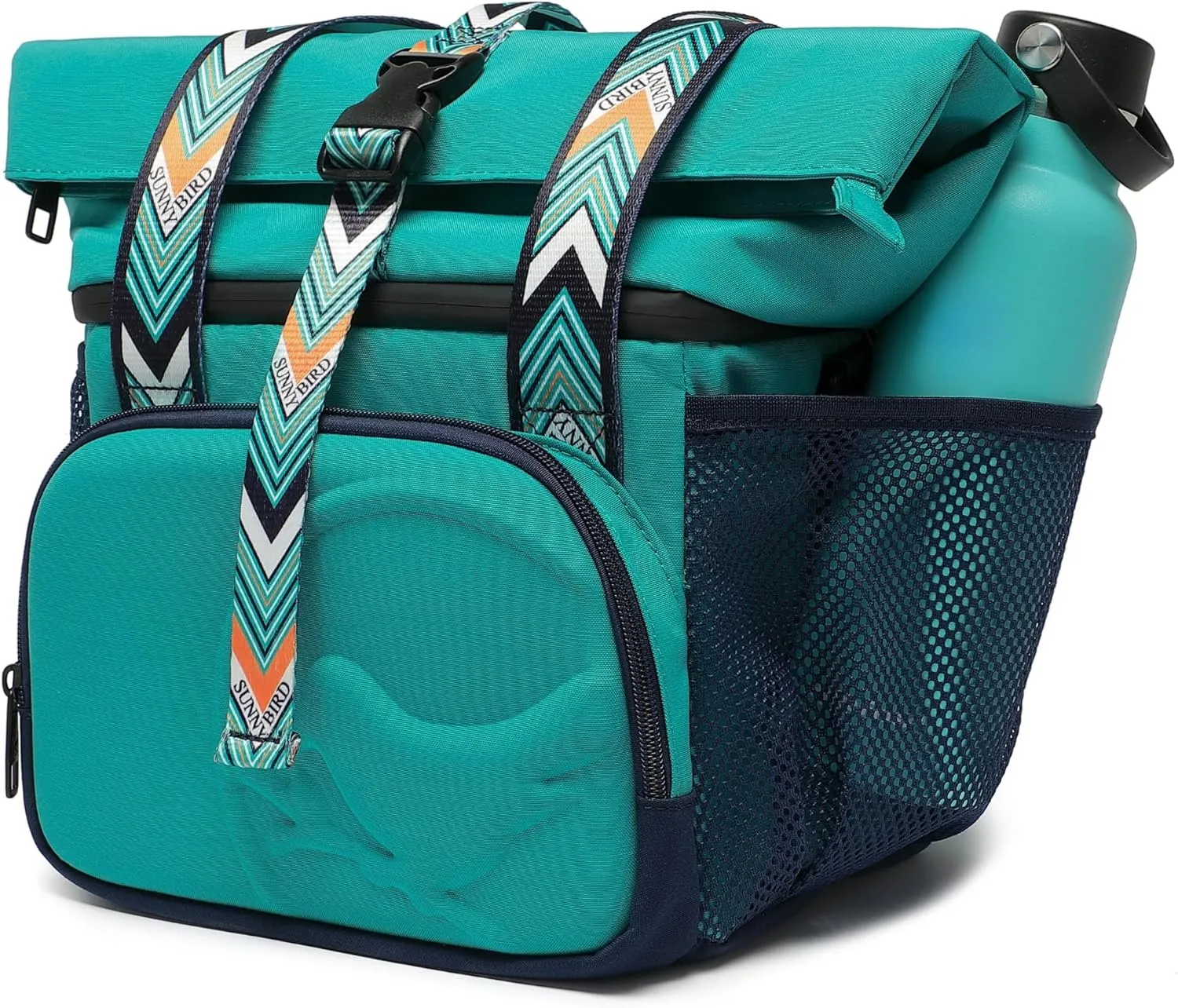 SUNNY BIRD Dual Compartment Lunch Bag Insulated Lunch Box for Women and Men (Turquoise Green)