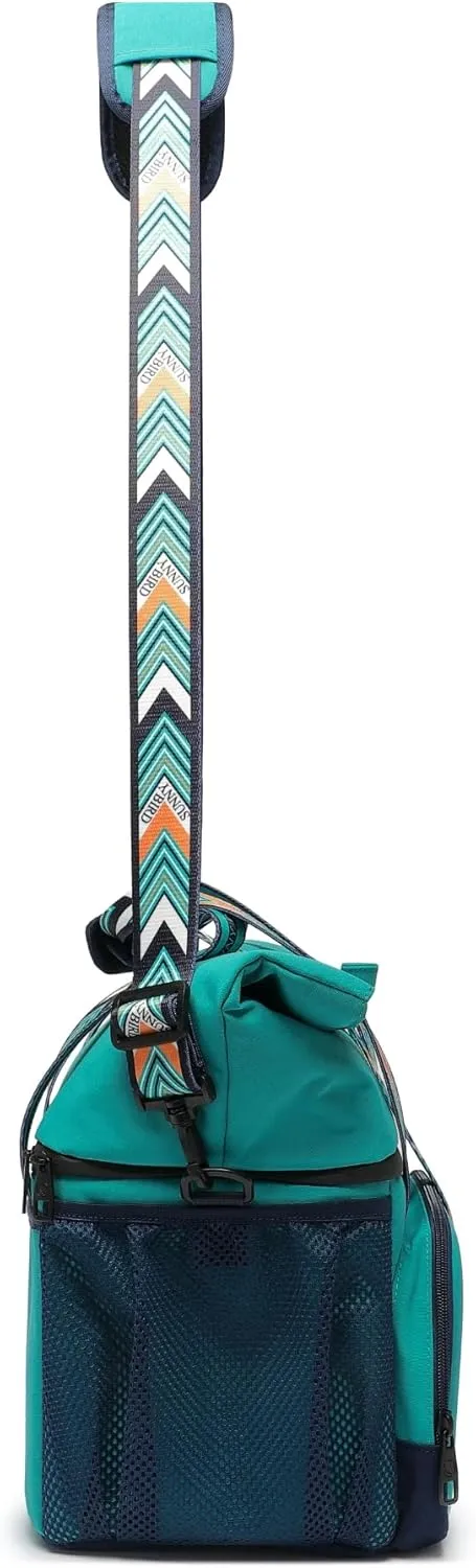 SUNNY BIRD Dual Compartment Lunch Bag Insulated Lunch Box for Women and Men (Turquoise Green)