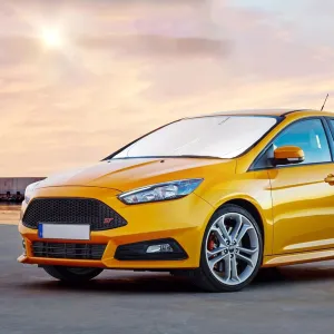 Sunshade for Focus Windshield Sun Shade Custom-fit for 2012-2018 Ford Focus S, RS, ST, SE, SEL, Titanium, Electric Sedan Hatchback Accessories Front Window Shield Cover Sun Visor UV Reflector