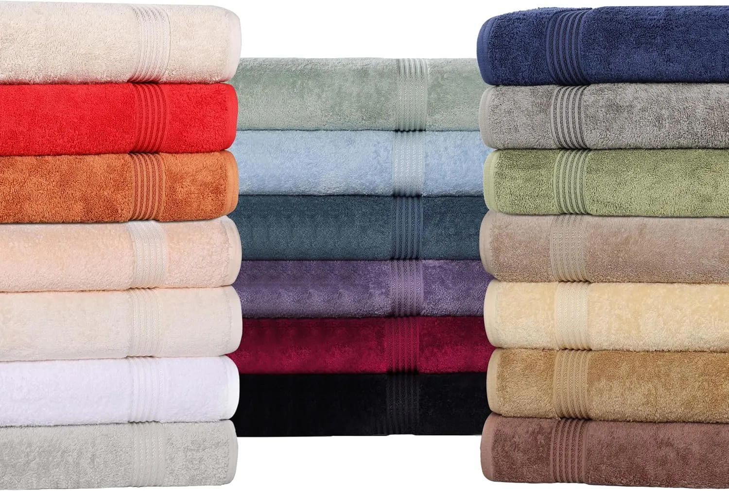 Superior Egyptian Cotton 6-Piece Towel Set, Bathroom Essentials, Towels For Bathroom, Apartment, Airbnb, Guest Bath, Face, Hand, Bath Towels, Washcloths, Absorbent, Fast Drying, Black