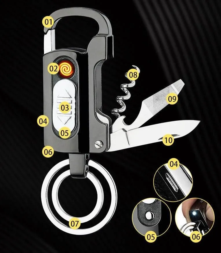 Survival Keychain Tool - Essential Outdoor Gadget
