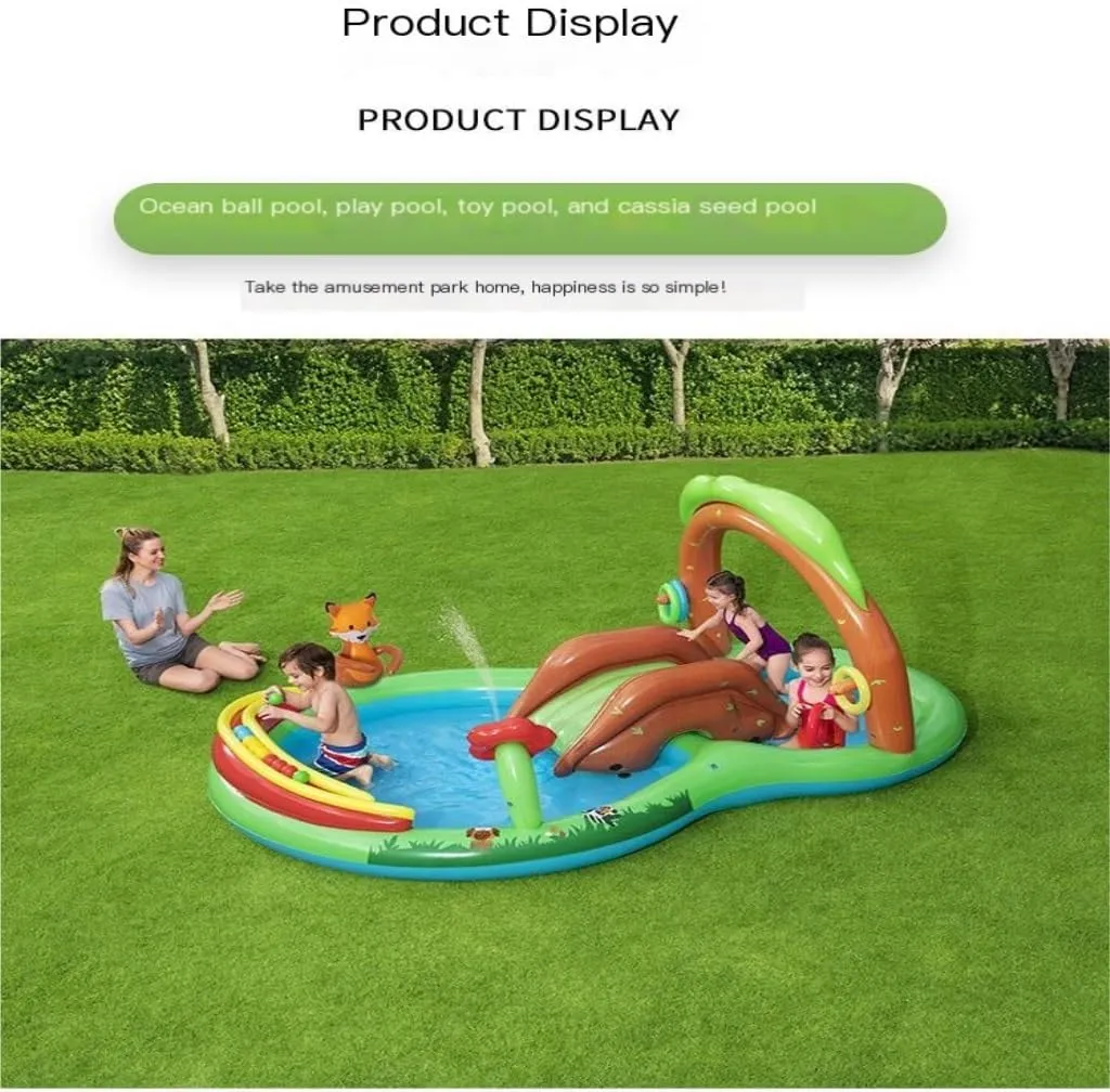 Swimming Pool Inflatable Swimming Pool Forest Amusement Pool Game Ball Pool Family Cartoon Inflatable Pool Water Park Above Ground Pool