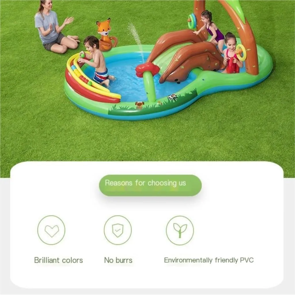 Swimming Pool Inflatable Swimming Pool Forest Amusement Pool Game Ball Pool Family Cartoon Inflatable Pool Water Park Above Ground Pool