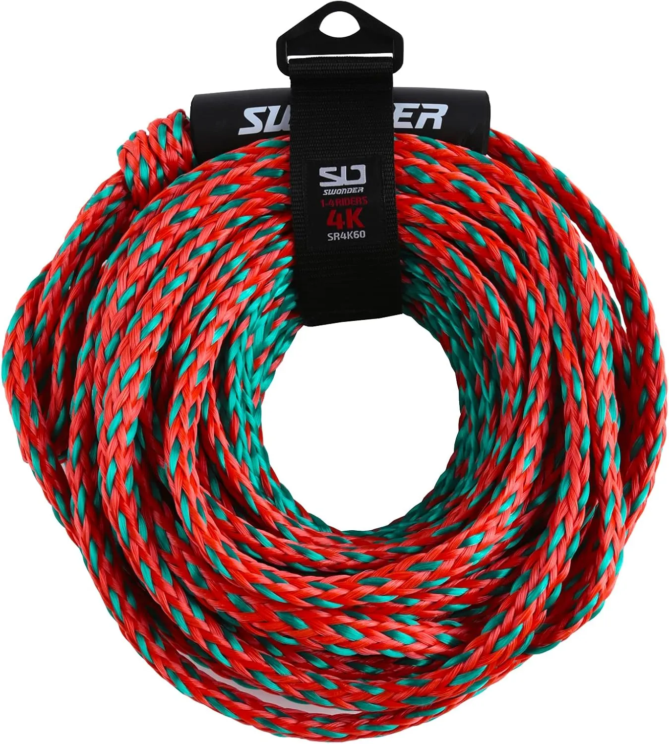 Swonder 2-Section Tow Ropes for Tubing, 1-4 Rider 60FT Ropes for Towable Tubes