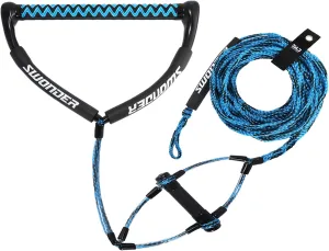 Swonder Wakeboard Rope 75ft - Water Ski Rope with Double Handle - 4 Sections Boat Tow Rope for Kneeboard, Wakeboard, Water Ski, and Tubing