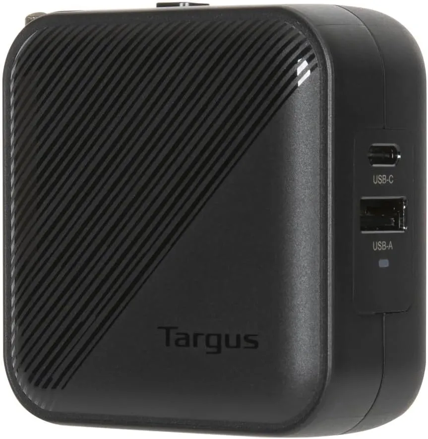 Targus 65 W Gan Charger - Multi Port - with Travel adapters, W128170455 (- with Travel adapters)