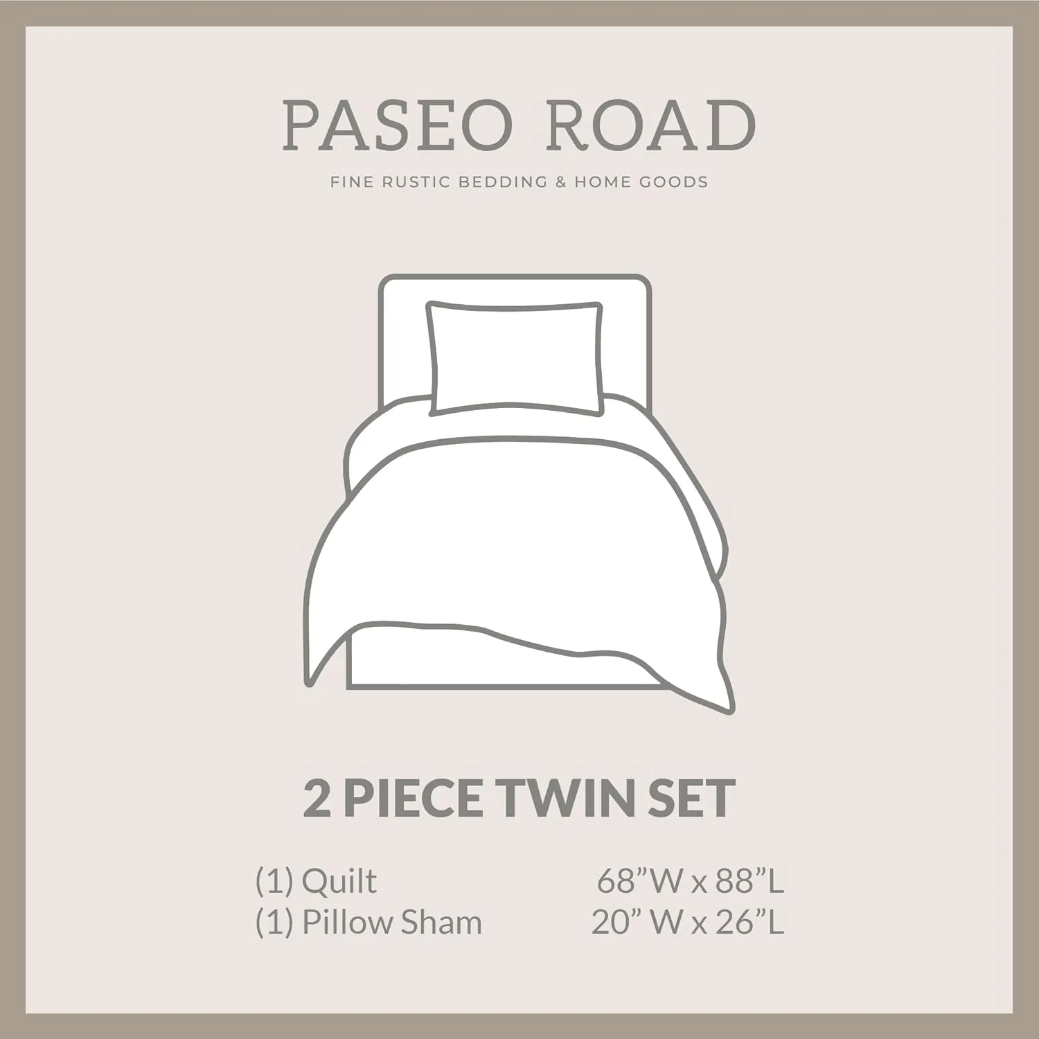 Tasha Polizzi Saratoga Western Bedding Sets Twin Size 2 Piece Cotton Quilt Set, Navy Blue Brown Tan, Horse Horseshoe Rope Print, Southwestern Rustic Reversible Quilt with Pillow Shams