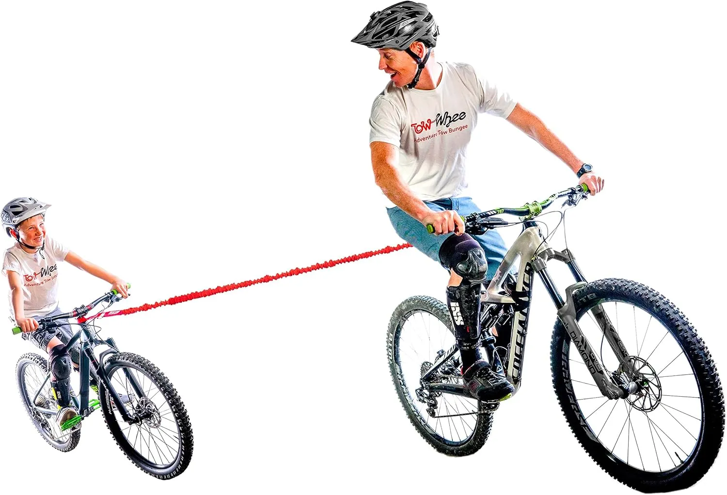 The Original Bike Bungee Tow Rope | MTB & Cycling Stretch Pull Strap for Riding Further with Your Friend, Child, Kids | Compatible with Any Bicycle