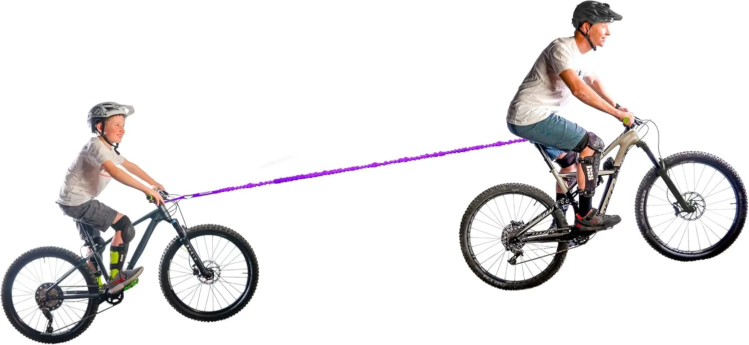 The Original Bike Bungee Tow Rope | MTB & Cycling Stretch Pull Strap for Riding Further with Your Friend, Child, Kids | Compatible with Any Bicycle