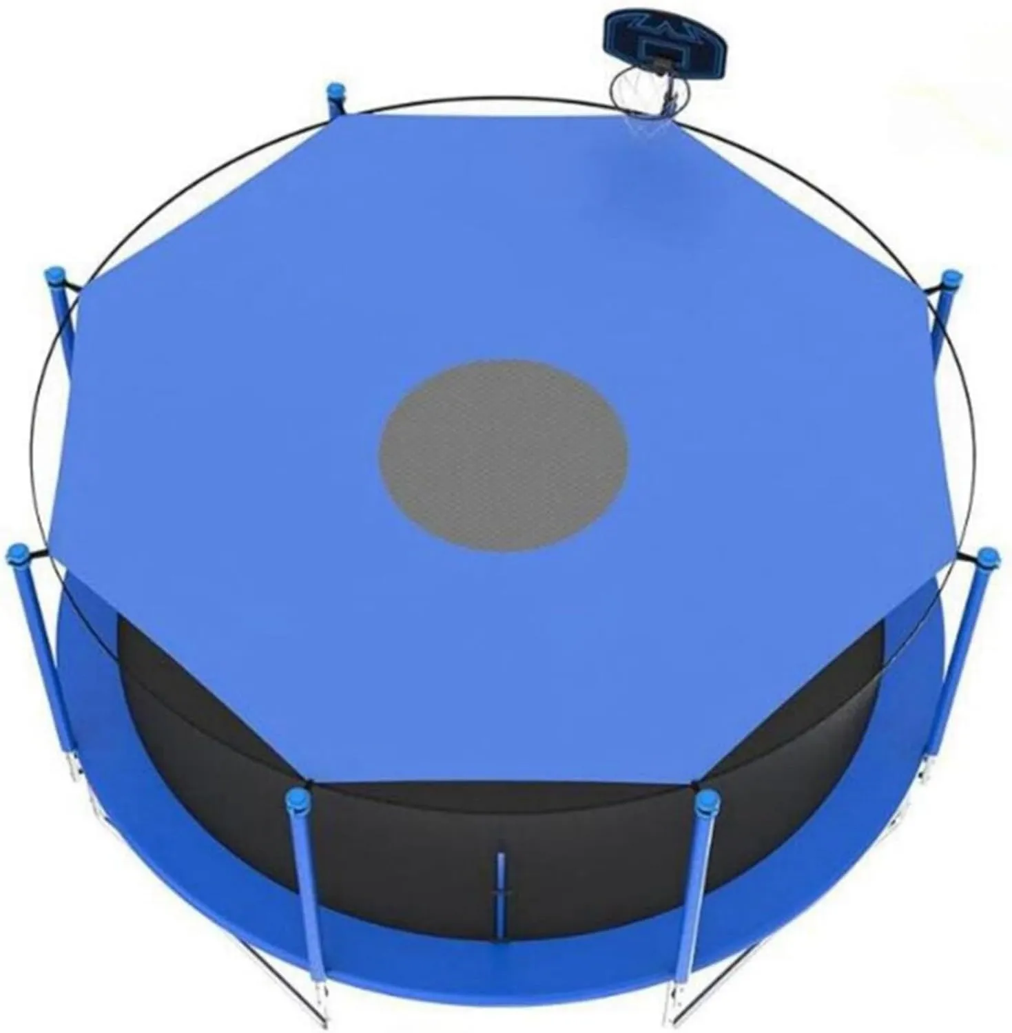 Trampoline Shade Cover, Sun-Protection Anti-UV Trampolines Canopy Accessories, Easy to Install for Outdoor Backyard Playground