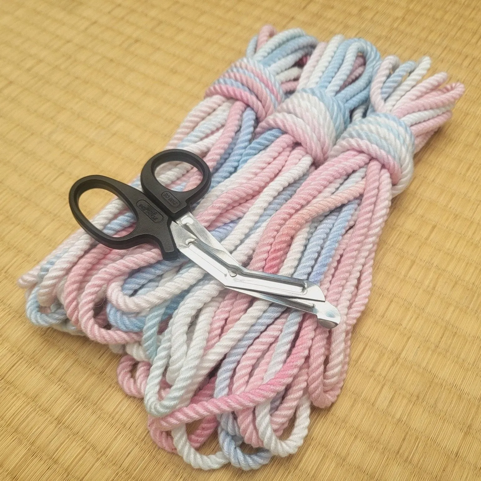 Trans Pride Bondage Rope in Bamboo
