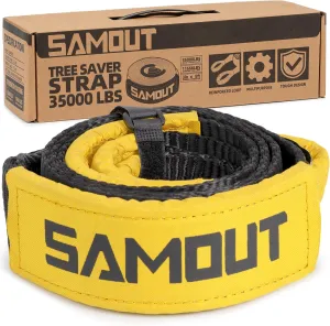Tree Saver Strap 3in x 8ft Lab Tested 35,000Lbs Break Strength, Emergency Recovery Strap, Winch Extension Rope, Bridle Strap