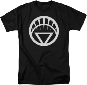 Trevco Green Lantern-White Emblem Short Sleeve Adult 18-1 Tee44; Black