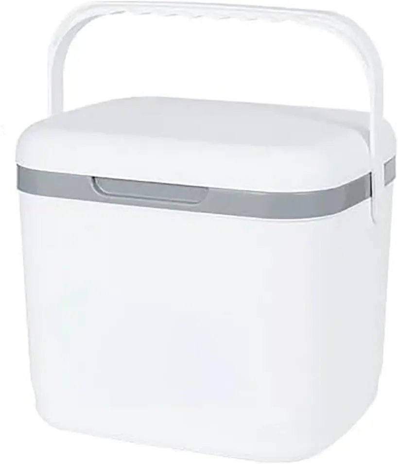 Triple-Layered Insulated Drybox Cooler and Small Hard Shell Lunchbox with Airtight Lid for Home Camping Travel Finshing Beach