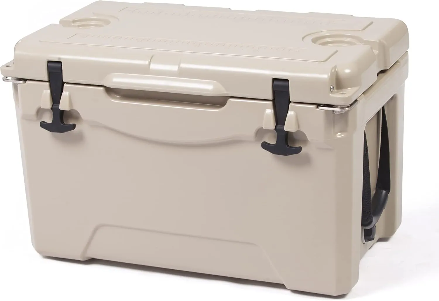 TRY & DO Ultra-Light Camping Coolers, 50 Quart High Performance Hard Cooler, Portable Ice Chest Box for Drink, Beverage, Beach, Camping, Picnic, Fishing, Boat, Barbecue, Light Brown