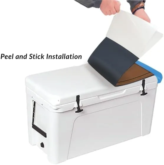 Tundra 65 Cooler Lid Tops - EVA Foam YETI Chest Cooler Peel and Stick Comfort Pad - Hard Side Camping, Boating, Tail Gate, Ice Box Top Cushion