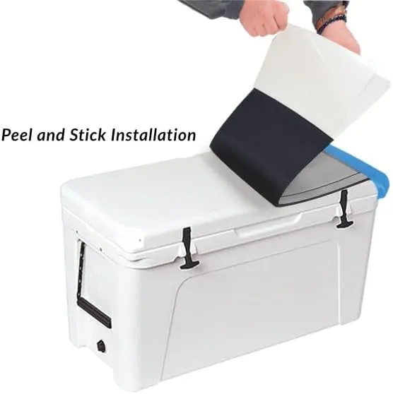 Tundra Hauler Wheel Cooler Lid Tops - EVA Foam YETI Chest Cooler Peel and Stick Comfort Pad - Hard Side Camping, Boating, Tail Gate, Ice Box Top Cushion
