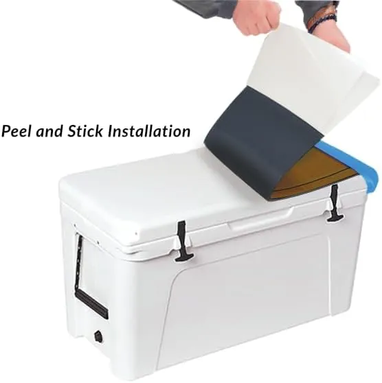 Tundra Hauler Wheel Cooler Lid Tops - EVA Foam YETI Chest Cooler Peel and Stick Comfort Pad - Hard Side Camping, Boating, Tail Gate, Ice Box Top Cushion