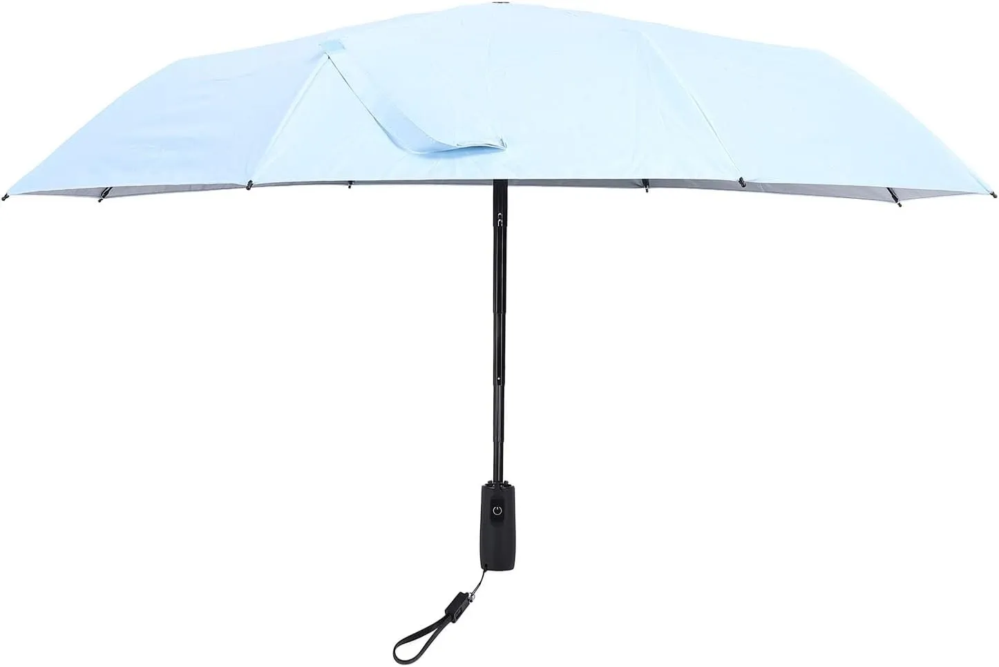 Umbrella With Fan, Sun Umbrella For Chair UPF 50 Rain Umbrella USB Rechargeable Sun Cooling Umbrella With Built In Fan Small Personal Fan Folding Compact Umbrella For Hot Day