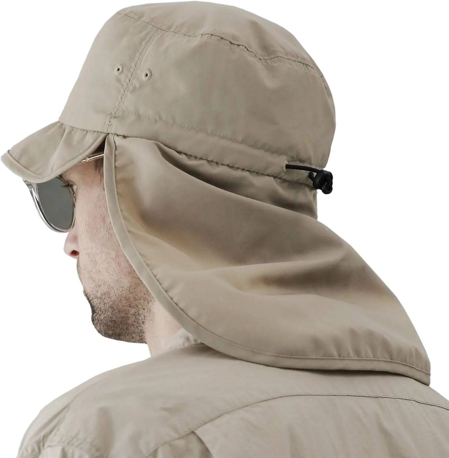 UNDERCONTROL Neck Flap Supplex Bucket Hat UPF 40 Foldable Outdoor Safari UV Sun Protect Quick Dry Fishing Booney Cap Cachalot