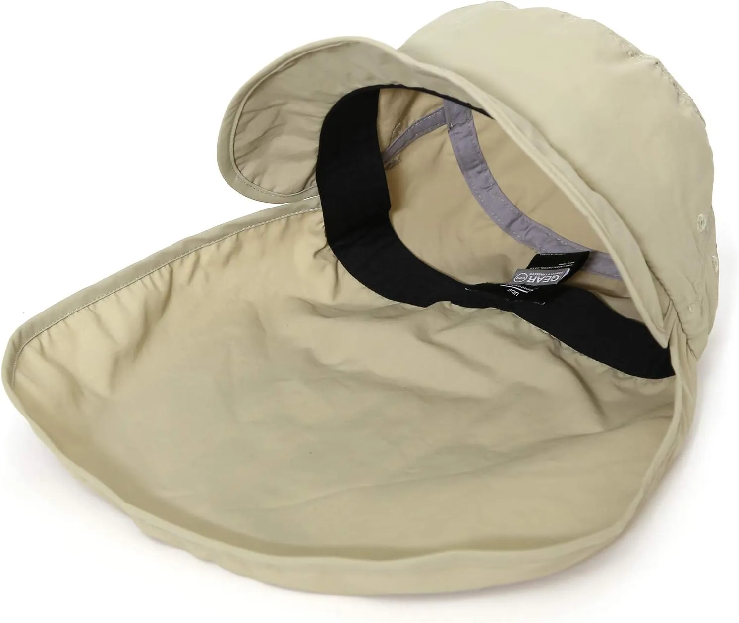 UNDERCONTROL Neck Flap Supplex Bucket Hat UPF 40 Foldable Outdoor Safari UV Sun Protect Quick Dry Fishing Booney Cap Cachalot