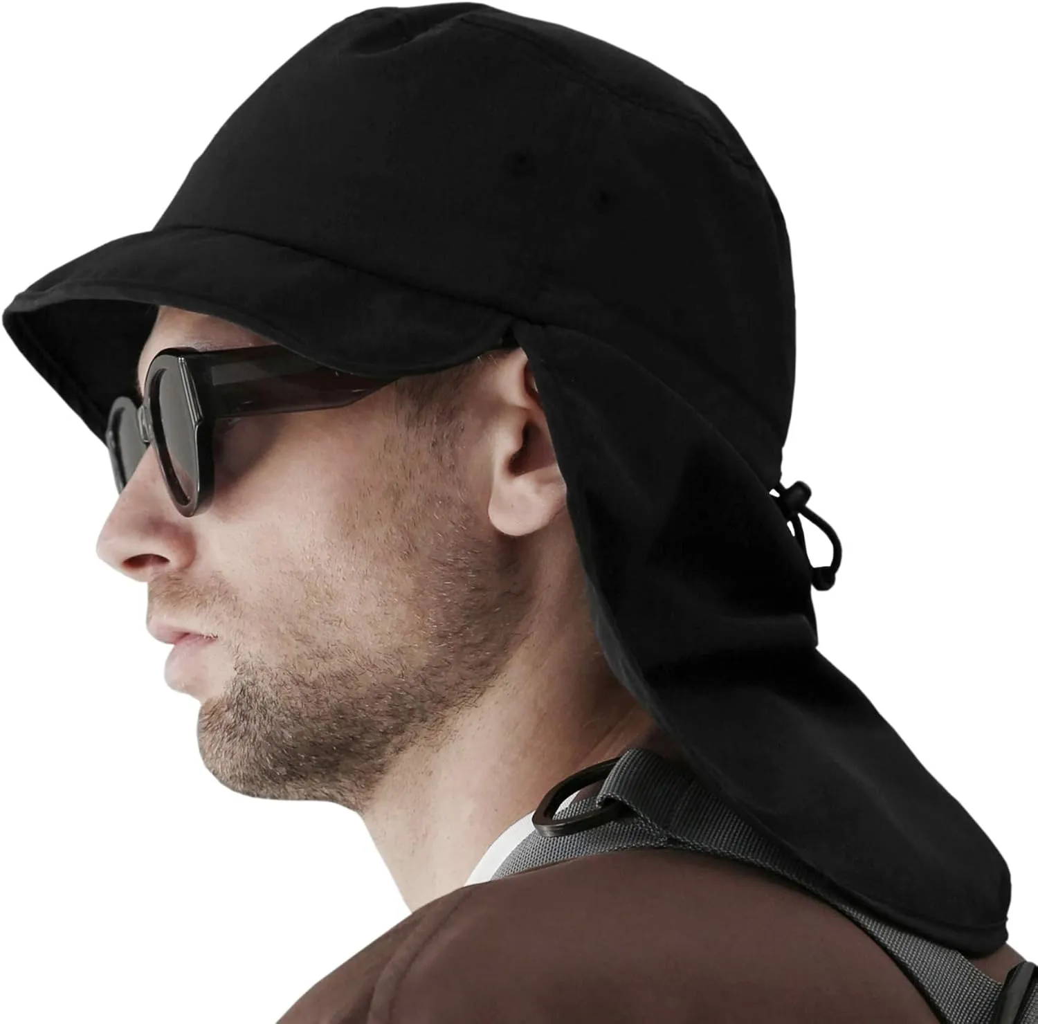 UNDERCONTROL Neck Flap Supplex Bucket Hat UPF 40 Foldable Outdoor Safari UV Sun Protect Quick Dry Fishing Booney Cap Cachalot