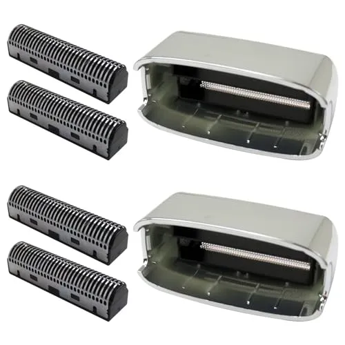 Updated 2-pack Shaver Replacement Foil and Cutters for Ba bylis PRO Double FXFS2 Metal shaver foil replacement, Silver