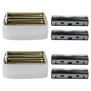 Updated 2-pack Shaver Replacement Foil and Cutters for Ba bylis PRO Double FXFS2 Metal shaver foil replacement, Silver