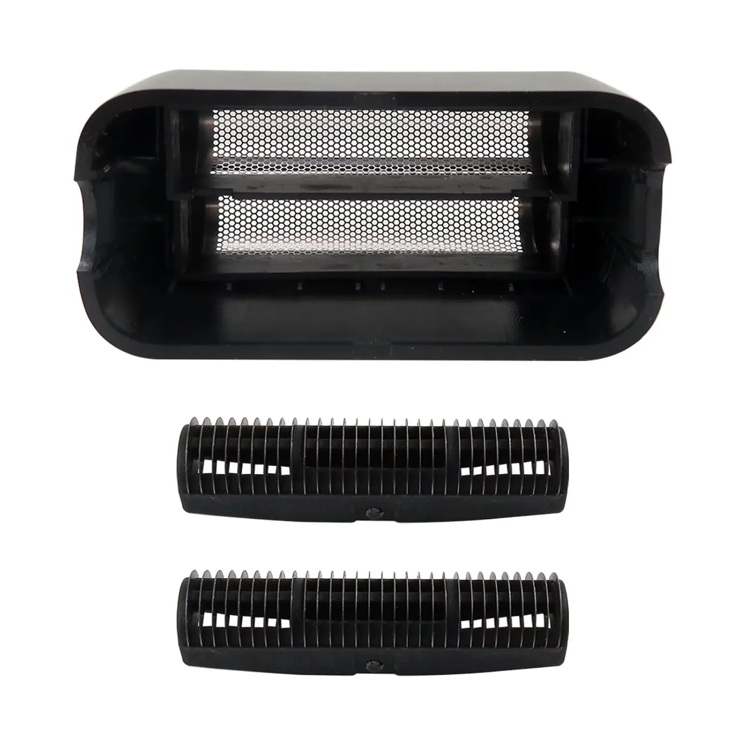 Updated Replacement Bright Black Foil Double Foil Head for FoilFX02 Silver Shaver FXRF2S