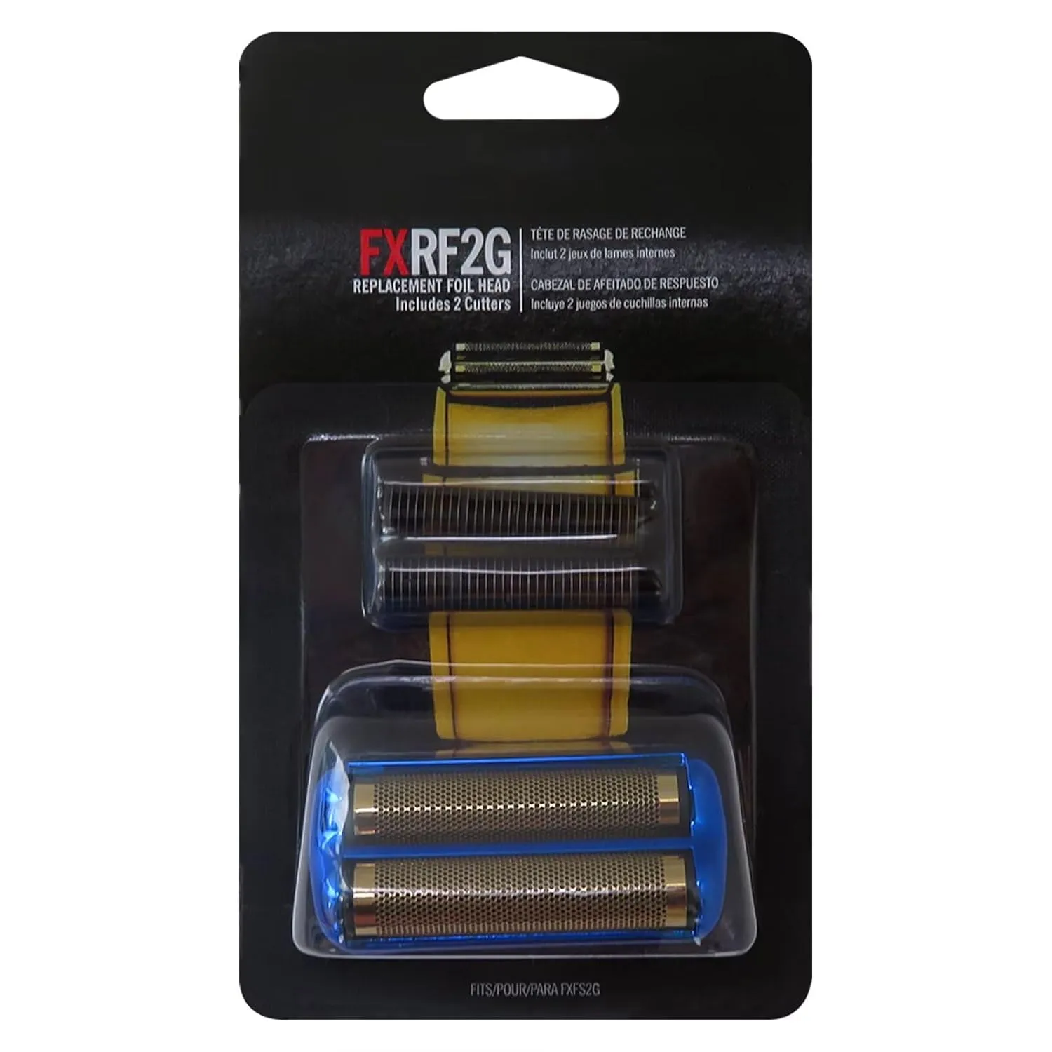 Updated Replacement Foil and Cutter for Barberology Electric Shaver, Double Foil Shaver Replacement Head, Replacement Head for Ba bylis PRO Barberology FXFS2 Electric Razors(Blue)