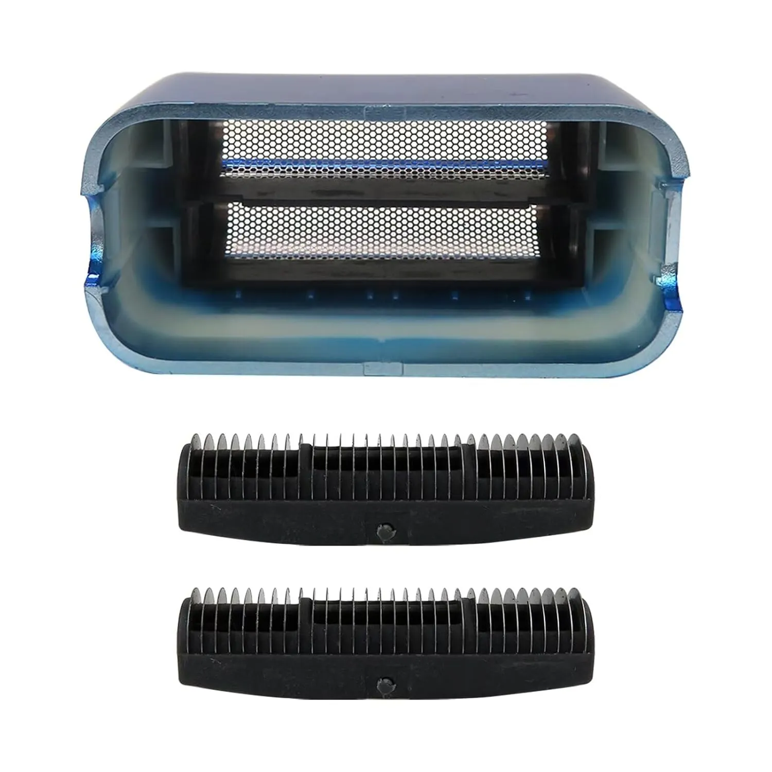 Updated Replacement Foil and Cutter for Barberology Electric Shaver, Double Foil Shaver Replacement Head, Replacement Head for Ba bylis PRO Barberology FXFS2 Electric Razors(Blue)