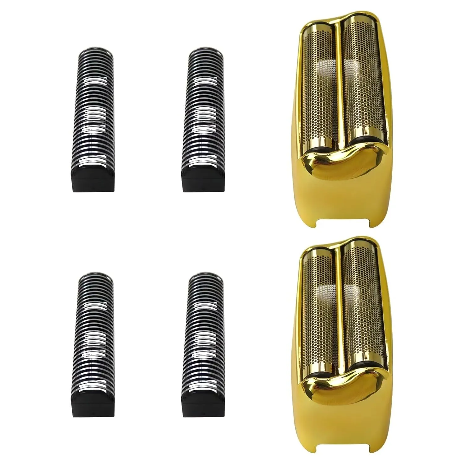 Upgraded 2 Pcs Replacement Foil and Cutters for PRO Double Foil Shaver, Replacement Foil for PRO FXFS2 Shaver, (Gold)