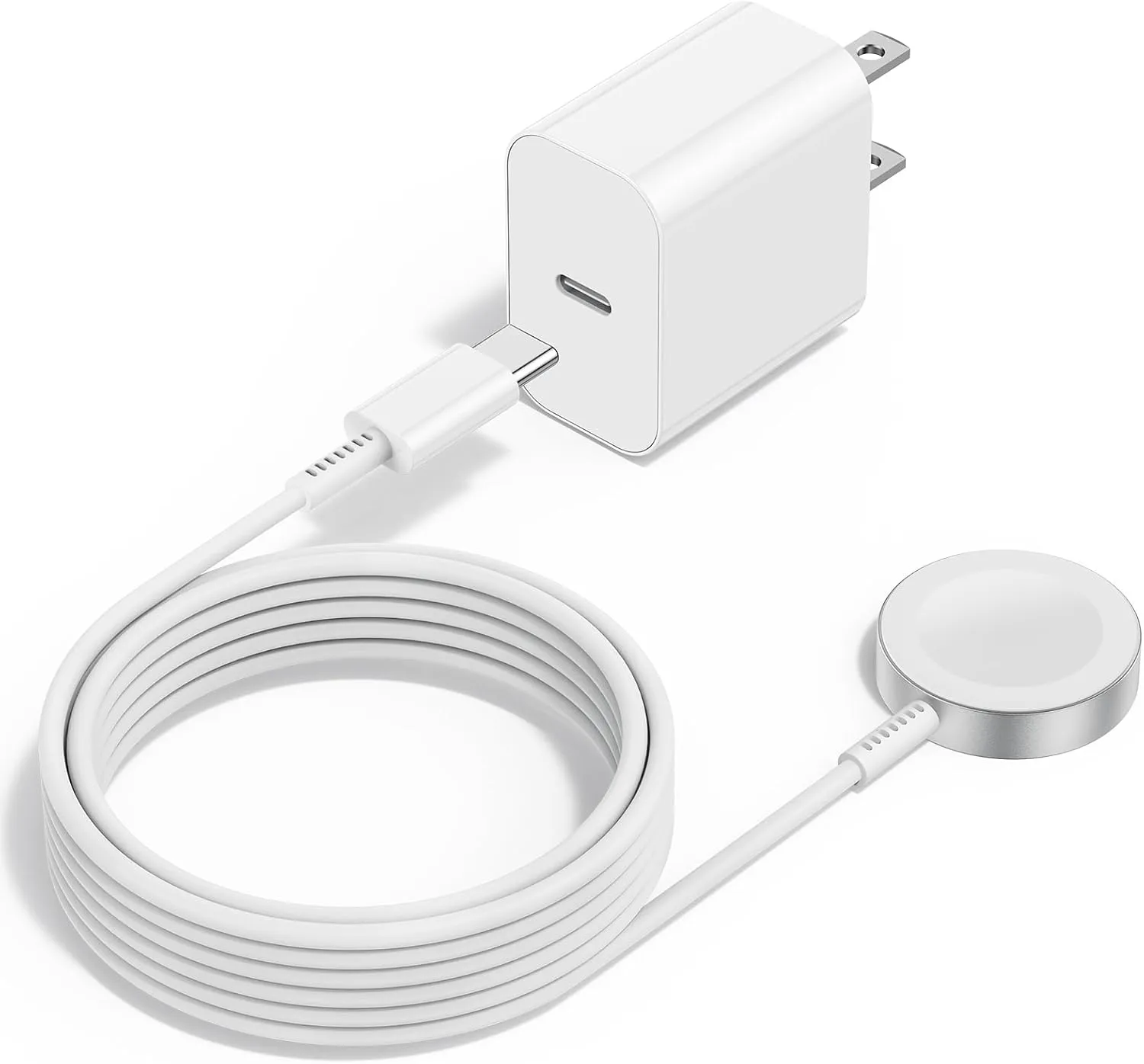 Upgraded Apple Watch Charger, iPhone Watch Charger, Magnetic iWatch Fast Charger to USB C Cable 6ft with USB C Charger Block for iWatch Series Ultra/9/8/7/6/SE/SE2/5/4/3