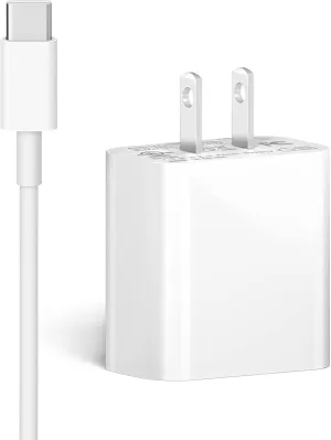 URBANX 30W USB-C Fast Charging Phone Charger Adapter, Designed for Blackview BV8800 and Other USB-C Devices Comes with 6.6ft Extra Long USB-C to USB C Sync Charge Cable (2 Items)