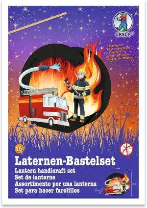 Ursus 18710016F Easy Line Lantern Craft Set, Fire Brigade, Approx. 21.8 x 21 x 10.3 cm, Set for Making a Lantern, Includes Step by Step Instructions (English language not guaranteed), Ideal for the