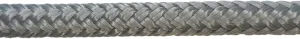 USA Rope Premium Double Braid Polyester Cord 1/4" Average Tensile Strength 2,031 lbs. Marine, Industrial, Rigging, Winch, Equestrian, Boating & More (Grey, 1/4" x 50ft. Hank)