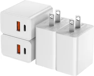 USB C Wall Charger Block Adapter,20W Dual Port Quick Charge and Power Adapter Fast Charger Plug Block Charging Box Brick for iPhone 14/14 Pro/14 Pro Max/14 Plus/13/12/11,Samsung Galaxy,Android Phone