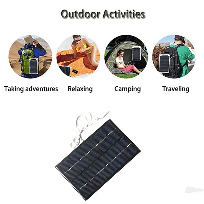 USB Solar Charger Waterproof Polysilicon Panel for Outdoor Power phone