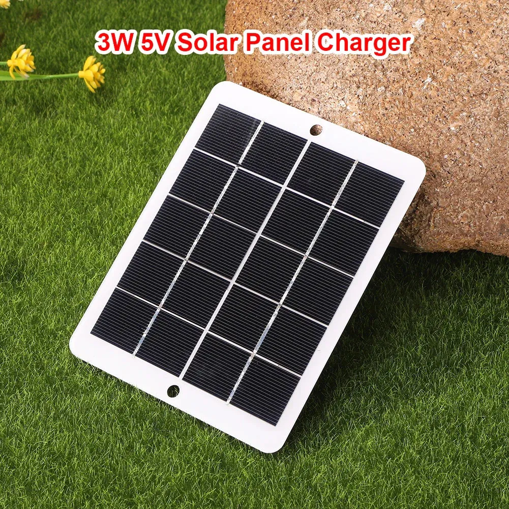 USB Solar Panel Charger 3W 5V Portable Outdoor for Mobile Power Supply