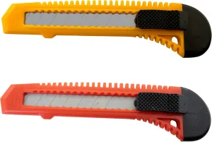 Utility Knife Box Cutter Retractable Blade Snap Off Razor Knife with Safety Lock 5" Wholesale lot - 48 Red, 48 Yellow