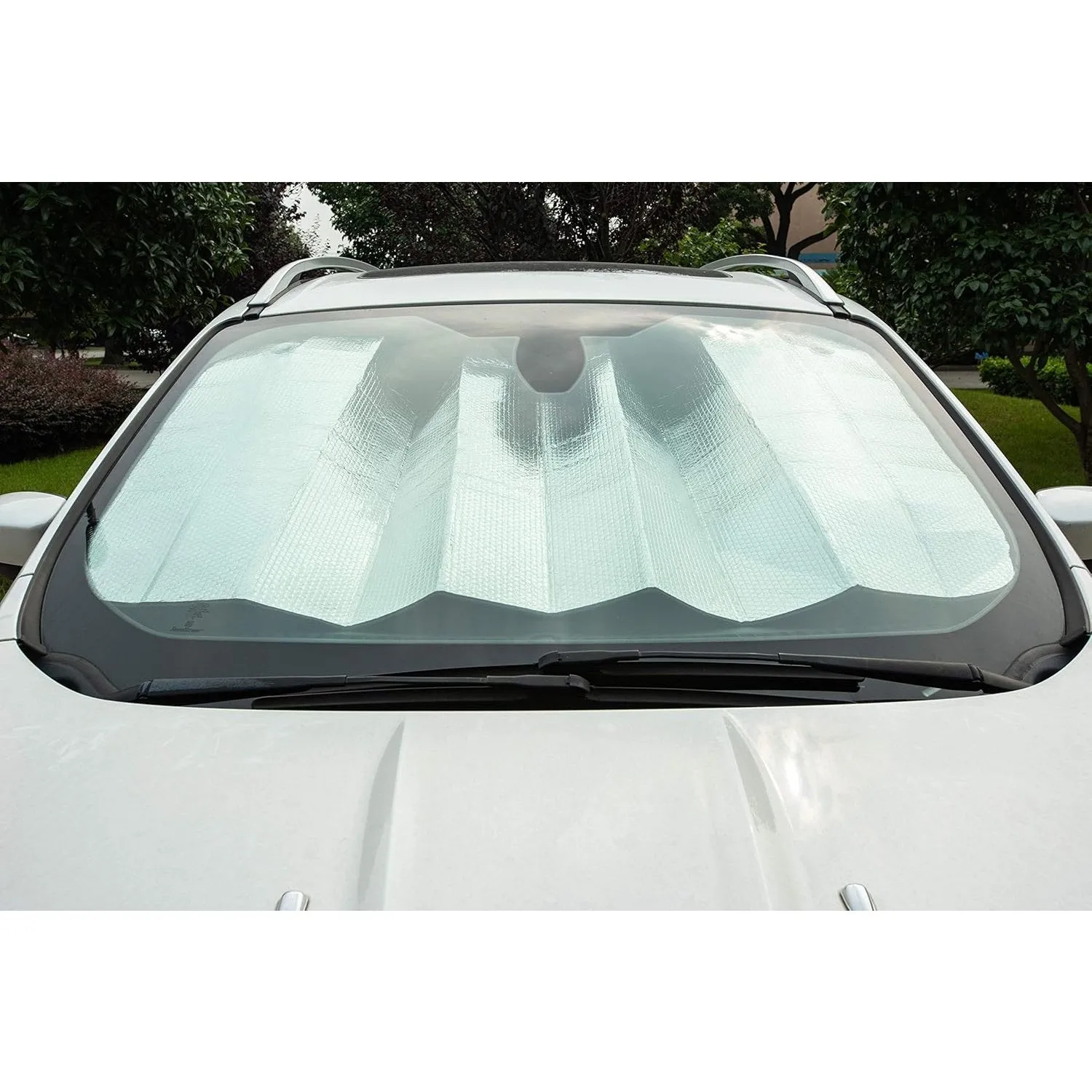 UV Reflecting Foldable Front Windshield Sun Shade - 59'' x 31'', 2-MM Thickness