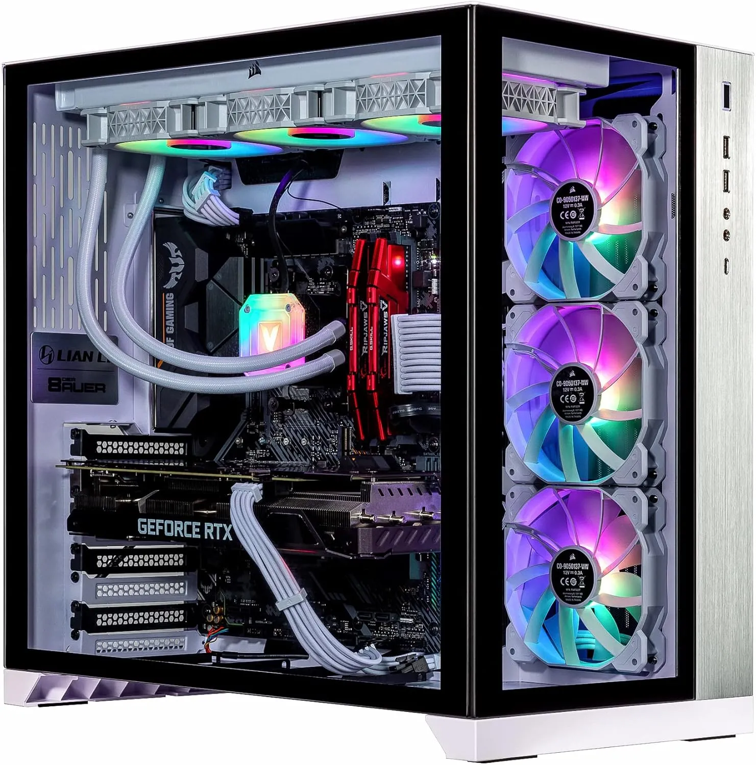 Velztorm Lux Lyte Custom Built Gaming Desktop PC (AMD Ryzen 9-5900X 12-Core, 16GB RAM, 1TB PCIe SSD   2TB HDD (3.5), GeForce RTX 4060, WiFi, Bluetooth, White, Win 11 Pro)