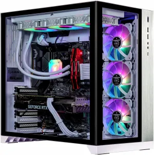 Velztorm Lux Lyte Custom Built Gaming Desktop PC (AMD Ryzen 9-5900X 12-Core, 32GB RAM, 1TB PCIe SSD   2TB HDD (3.5), GeForce RTX 4060, WiFi, Bluetooth, White, Win 11 Pro)
