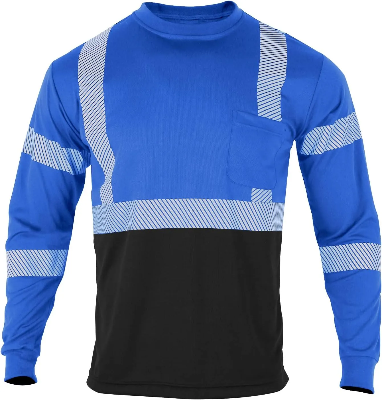 VENDACE Safety Reflective High Visibility Long Sleeve Shirts ANSI Class 3 Hi Vis Construction Work T Shirts for Men