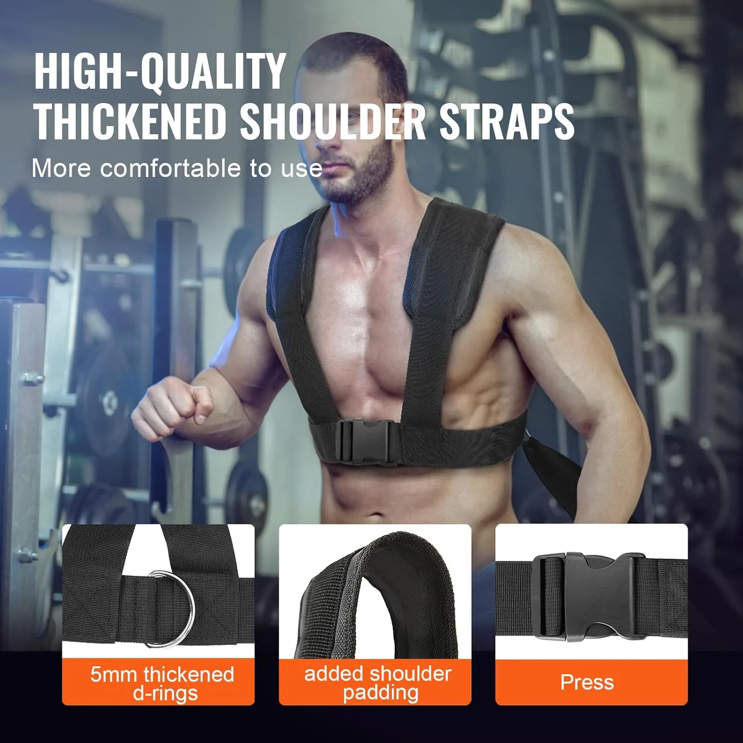 VEVOR Weight Training Pull Sled, Fitness Strength Speed Training Sled, Steel Power Sled Workout Equipment for Athletic Exercise and Speed Improvement