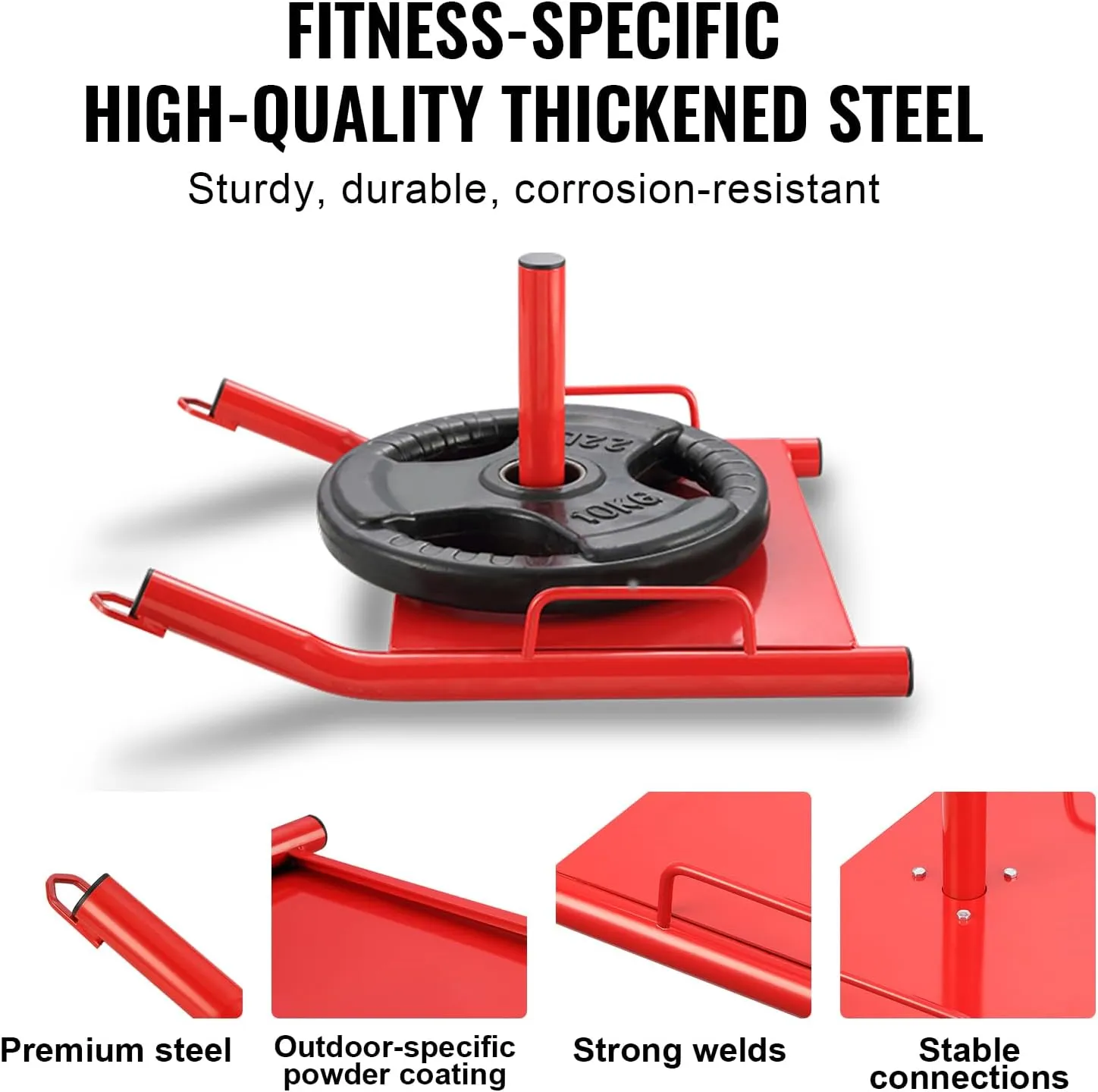 VEVOR Weight Training Pull Sled, Fitness Strength Speed Training Sled, Steel Power Sled Workout Equipment for Athletic Exercise and Speed Improvement